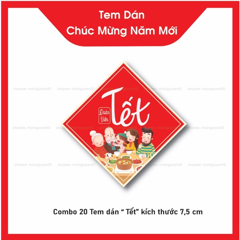 Tem Dán Tết , Tem Chúc Mừng Năm Mới , Decal tết