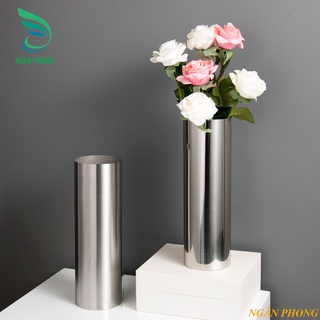 Bình hoa tráng trí inox 304