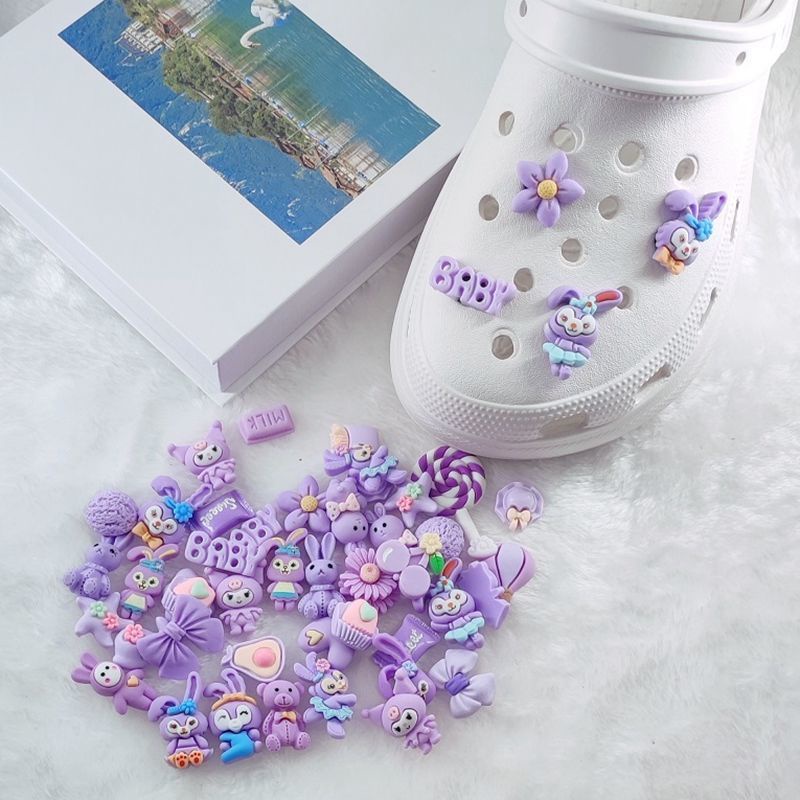 Set 50 Phụ Kiện Trang Trí Dép Crocs Jibbitz Hình Gấu Đáng Yêu