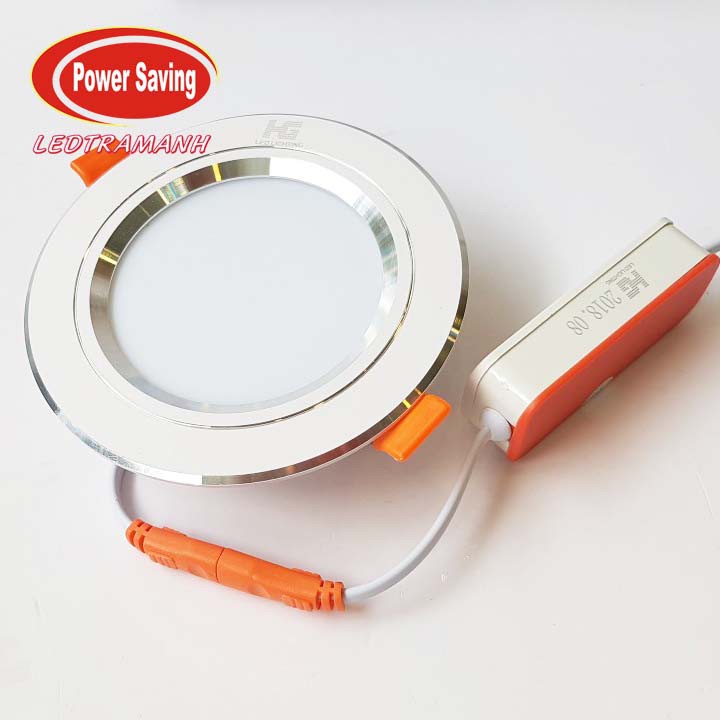 Đèn Led âm trần HG 7w 1 màu viền bạc