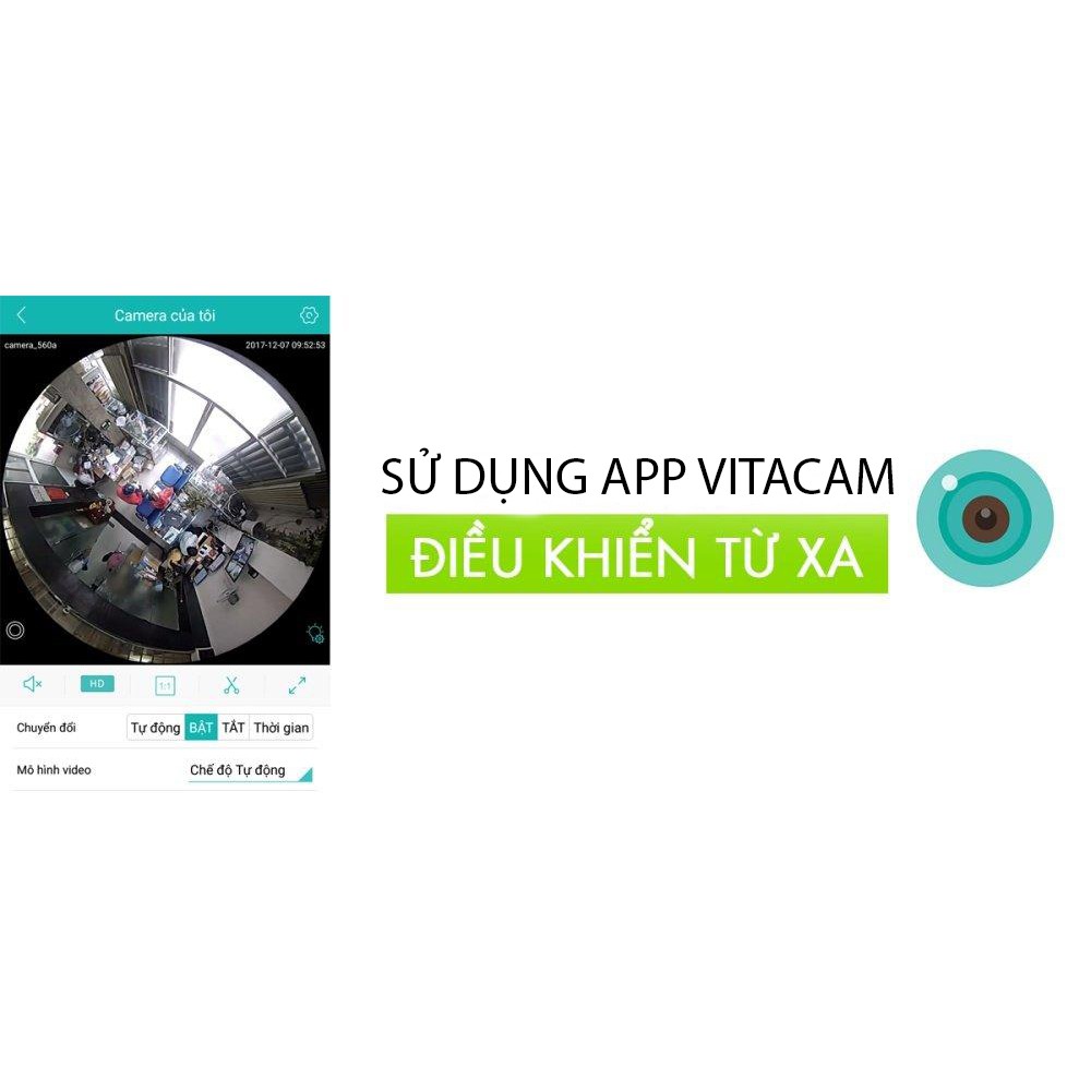 Camera Ốp Trần Vitacam VR1080 - Có kèm Thẻ nhớ Netac 32gb đến 128gb