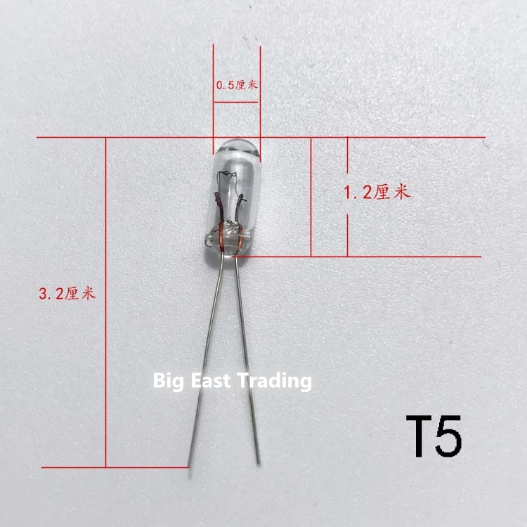 10 Bóng Đèn Halogen T3 T4 T5 1.5V 3V 6V 9V 12V 24V Cho Bảng Điều Khiển Âm Thanh Xe Hơi