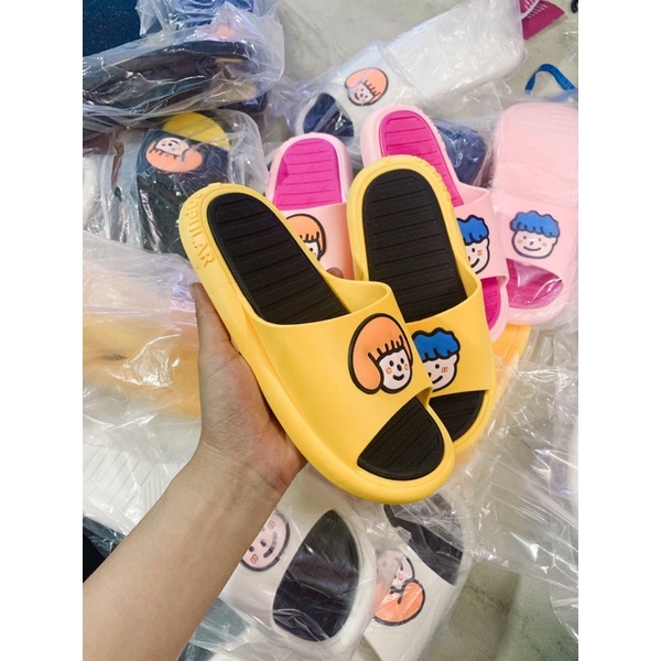 [MÃ HOT] DÉP NHỰA QUAI NGANG PVC HOẠ TIẾT CUTE