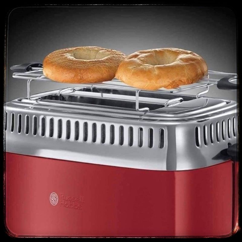 [Mã ELHADEV giảm 4% đơn 300K] MÁY NƯỚNG BÁNH MÌ RUSSELL HOBBS TOASTER RETRO (Nhập Đức)