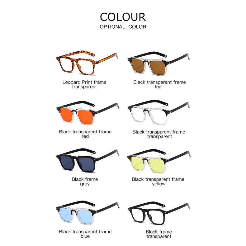 ✨✨Kính mát gọng vuông chống tia Uv400 thời trang cho nam và nữ