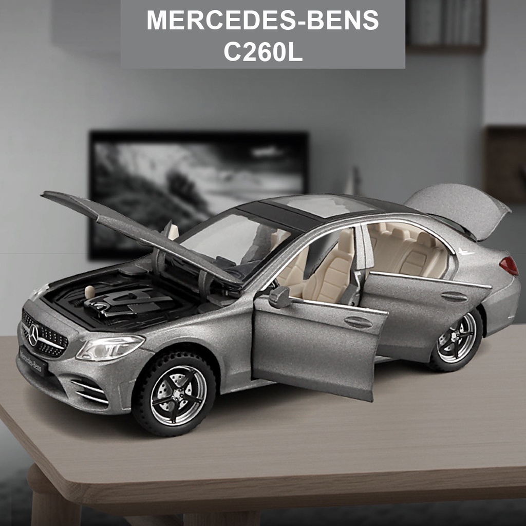 Xe mô hình Mercedes Benz C260L tỉ lệ 1:32 chất liệu kim loại cực đẹp