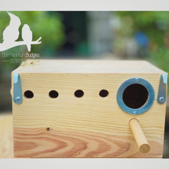 Tổ đẻ chim Yến Phụng có ngăn rút &amp; ốp vòng kim loại.