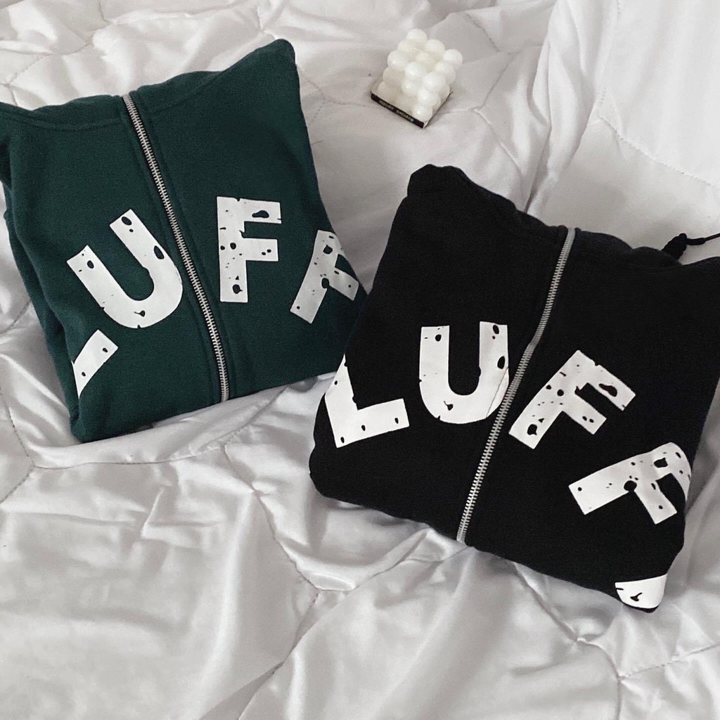 Áo khoác nỉ nam nữ Luffy xanh đen Cheapy phom rộng unisex có mũ dáng hoodie zip phong cách hàn quốc C624