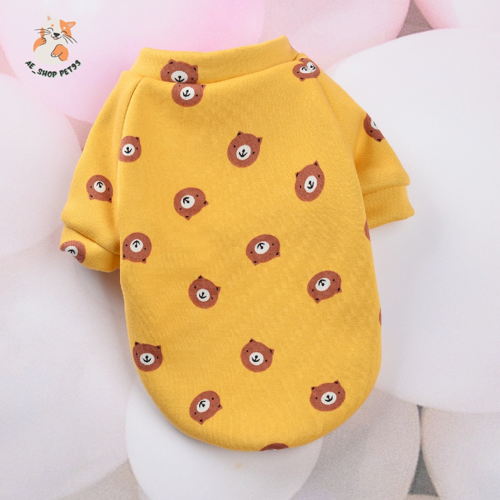Áo nỉ chất đẹp họa tiết cực xinh chó chó mèo - Quần áo chó mèo thú cưng