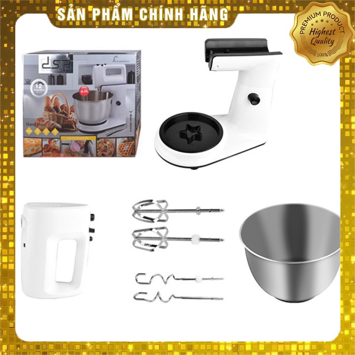 Máy trộn bột, đánh trứng thương hiệu cao cấp DSP KM3015 - Công suất: 300W - Dung tích: 4 lít - Hàng Nhập Khẩu AD