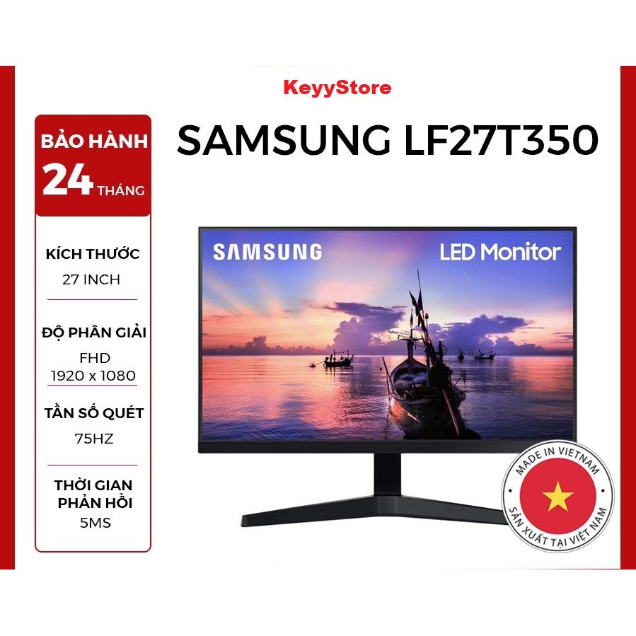 Màn hình Samsung 27 inch LF27T350 75Hz Tràn Viền 3 cạnh chính hãng