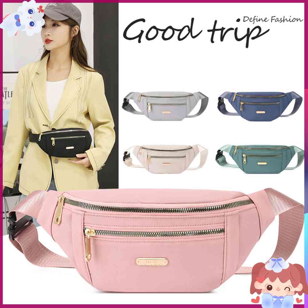 ✿Mars144✿Túi Bao Tử Vải Oxford Màu Sắc Thời Trang Cho Nữ✿