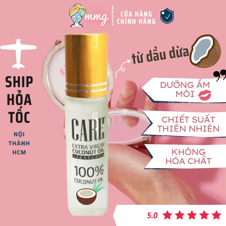 Dầu Lăn dưỡng Mắt Môi Dầu Dừa Nguyên Chất 10ml - MMG Handmade