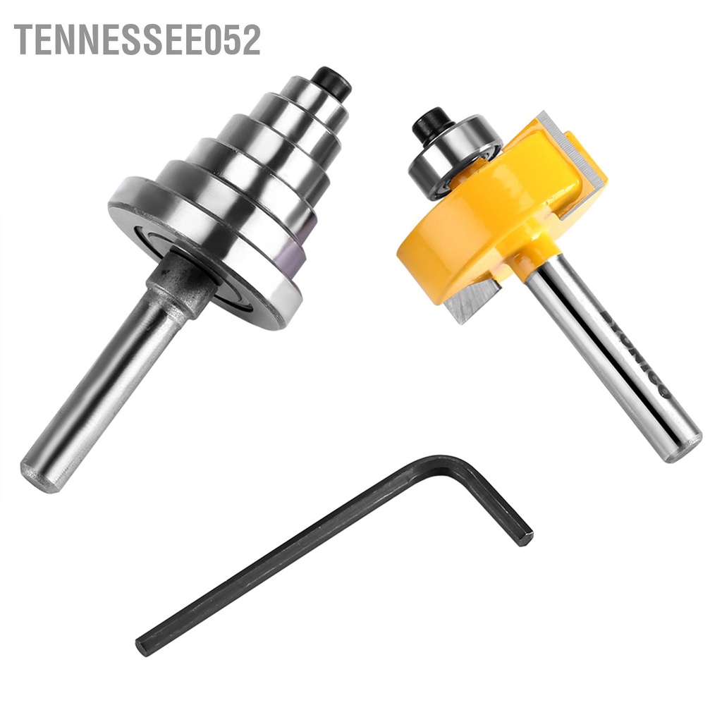 Tennessee052 1/2 &quot;H - 1/4&quot; Shank Bộ định tuyến Rabbet Bit với 7 vòng bi được đặt cho Ván ép ván dăm gỗ rắn