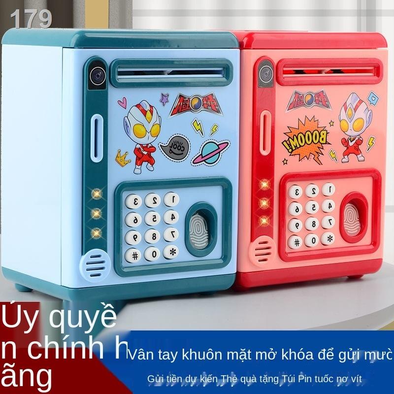 Trẻ em Ultraman tiết kiệm tiền cậu bé con heo đất có thể và tiếp quản món quà sinh nhật hộp mật khẩu chống rơi sáng