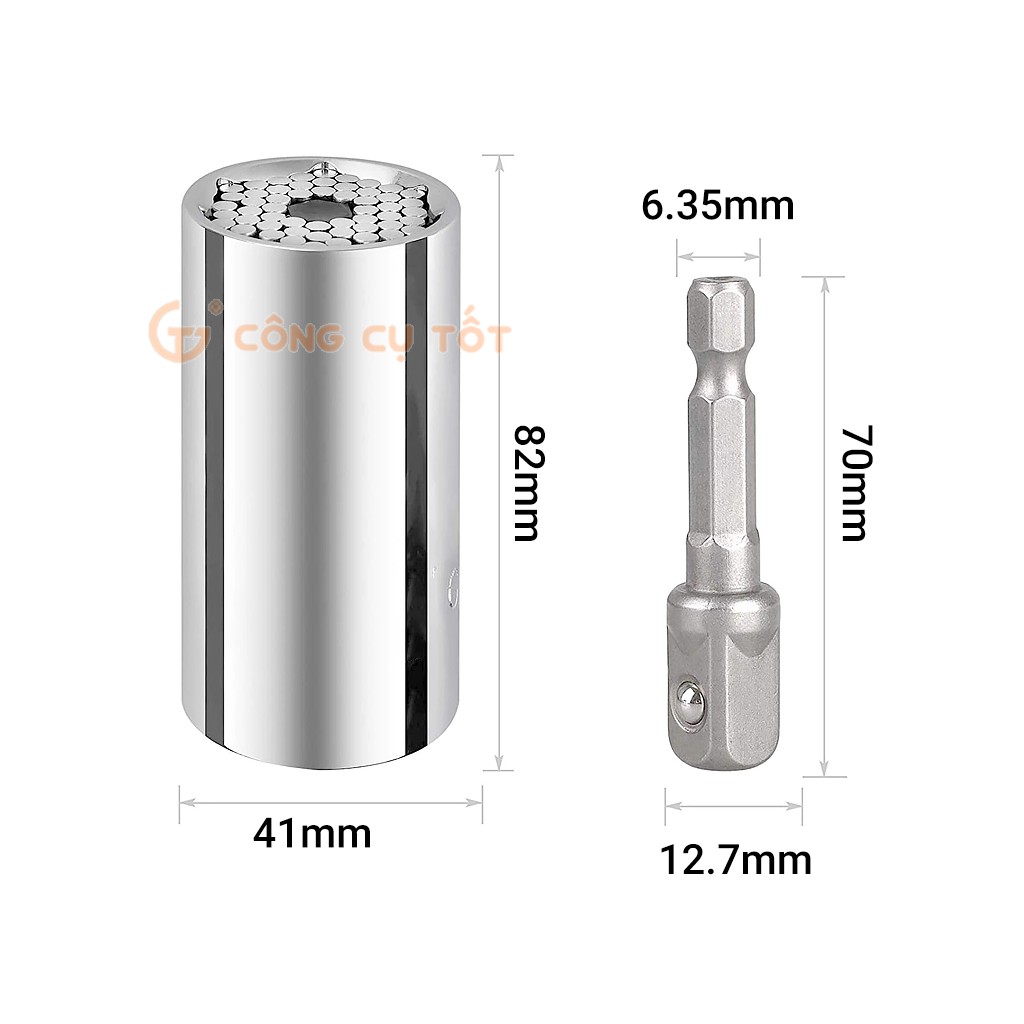 Khẩu đa hình 11-32mm chuôi lục
