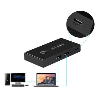 BỘ SWITCH CHIA CỔNG USB 3.0 2 VÀO 4 RA UGREEN 30768