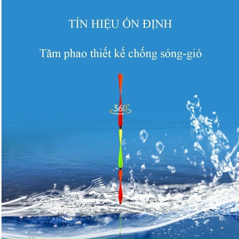 phao câu đài nano ngũ sắc Fuwang đầu phao xoắn 360độ