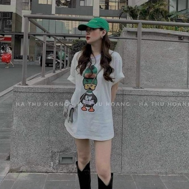 [Ả𝐧𝐡 +Video 𝐓𝐡ậ𝐭] Áo Thun Vịt Xanh LV - Áo thun tay lỡ unisex nam nữ form rộng oversize chất liệu Cotton co dãn 4 chiều | BigBuy360 - bigbuy360.vn