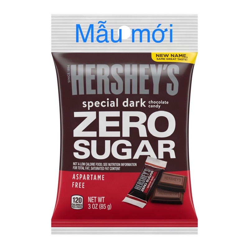 Socola Đắng HERSHEY'S Sugar Free SPECIAL DARK 85g bill Mỹ