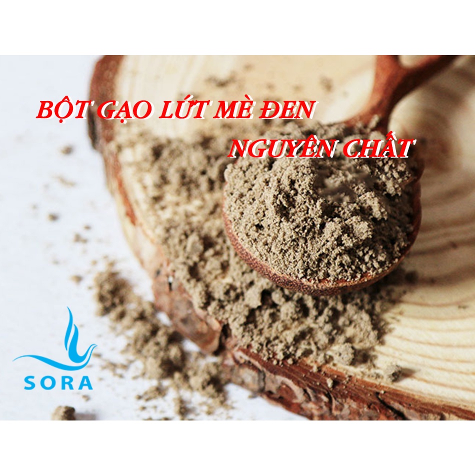 Sora Bột gạo lứt mè đen nguyên chất 500g-1kg (chiết lẻ từ pack 25kg)