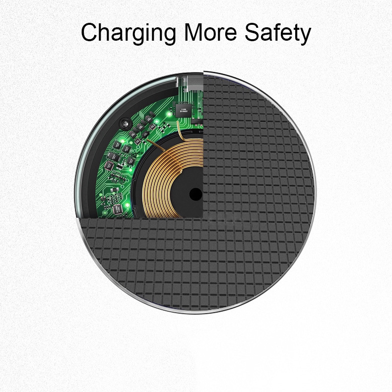 Đế sạc nhanh không dây 10W Qi cho iPhone X XS Max 8 Samsung S10 S9