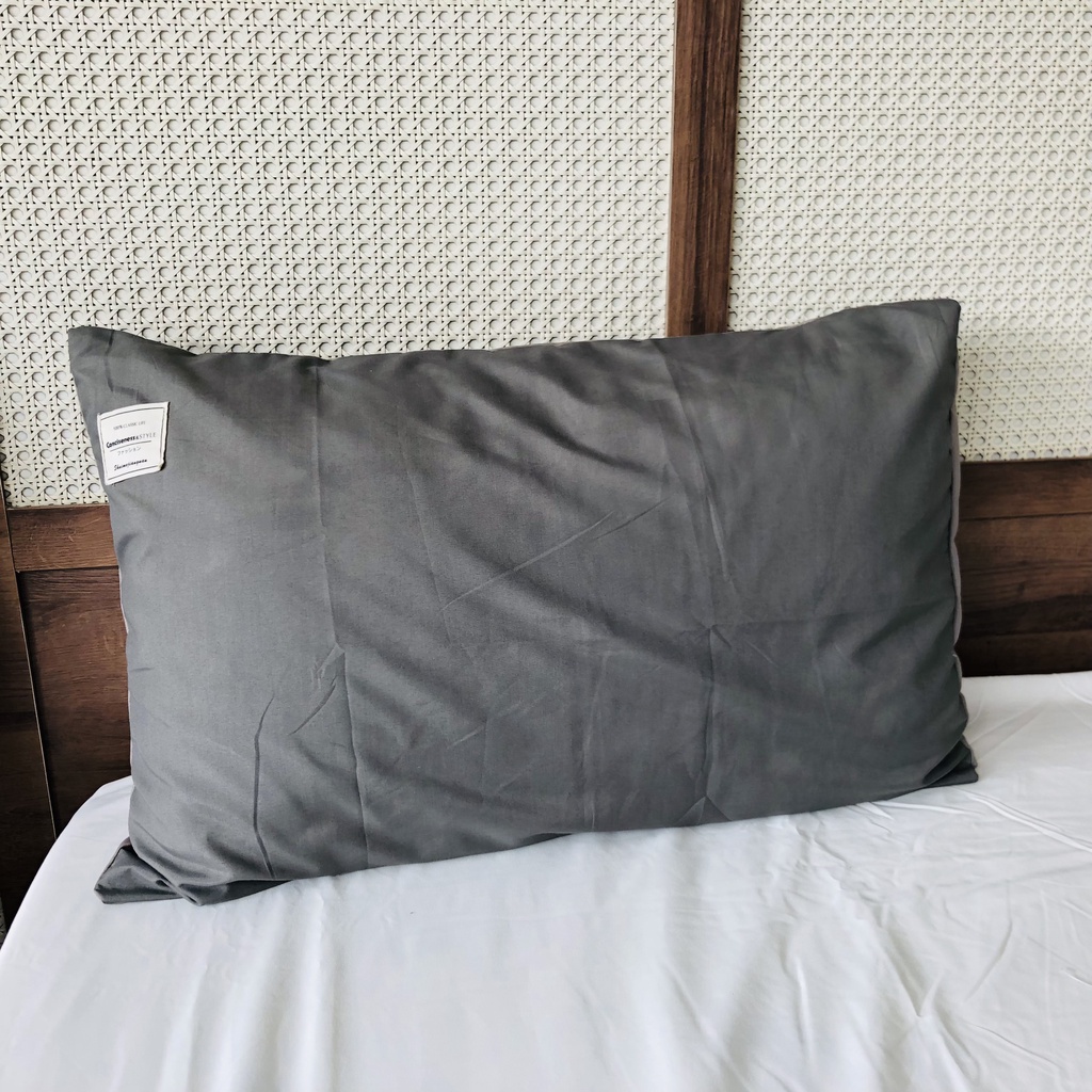 Vỏ gối đầu cotton tici MD.DECOR - Bedding trơn màu basic kích thước 50x70cm