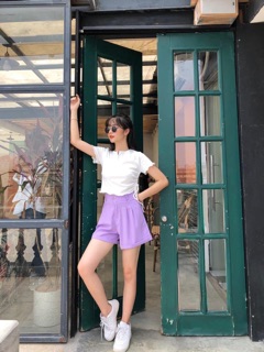 Quần short nữ gập gấu