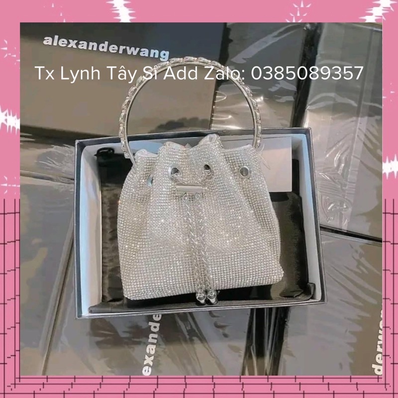 Túi Kiềng Rúm Đá Cầm Tay Nữ Fullbox Nguyên Seal Kèm Dây Dài Đeo Chéo