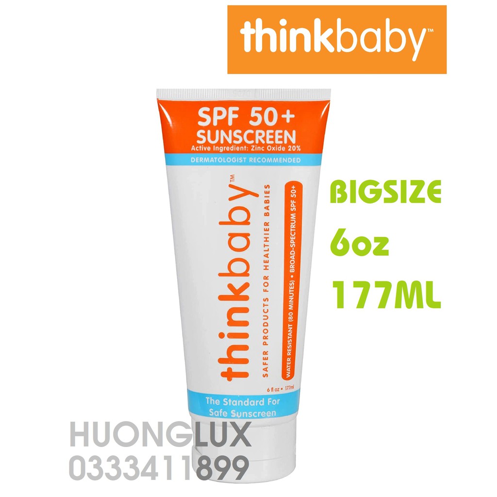 Kem chống nắng cho bé THINKBABY Safe Sunscreen Broad Spectrum SPF50 6oz -177ml