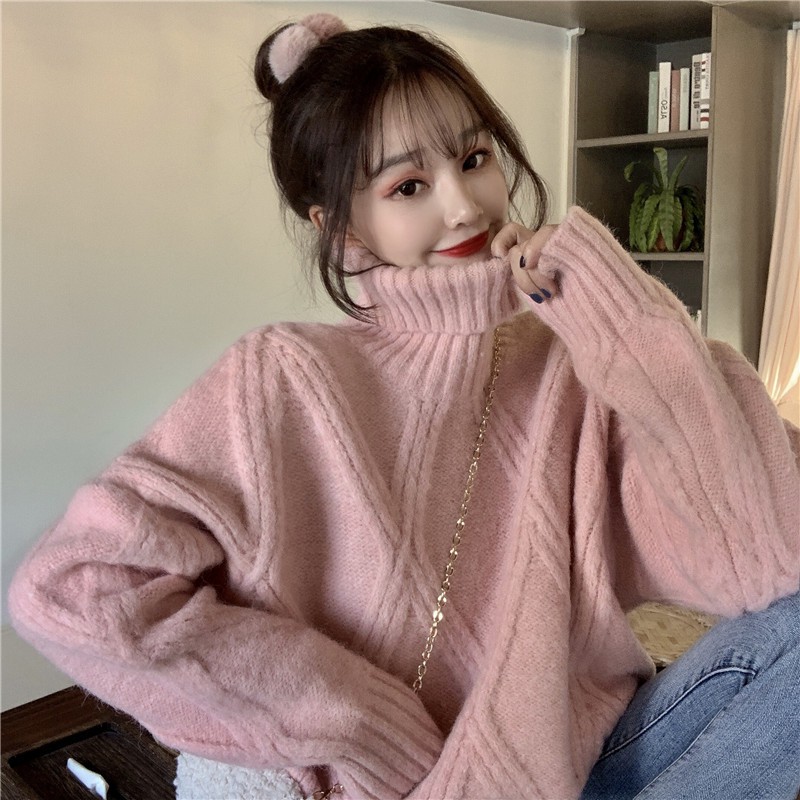 Áo sweater thời trang cổ lọ đáng yêu xinh xắn cho phái nữ | BigBuy360 - bigbuy360.vn