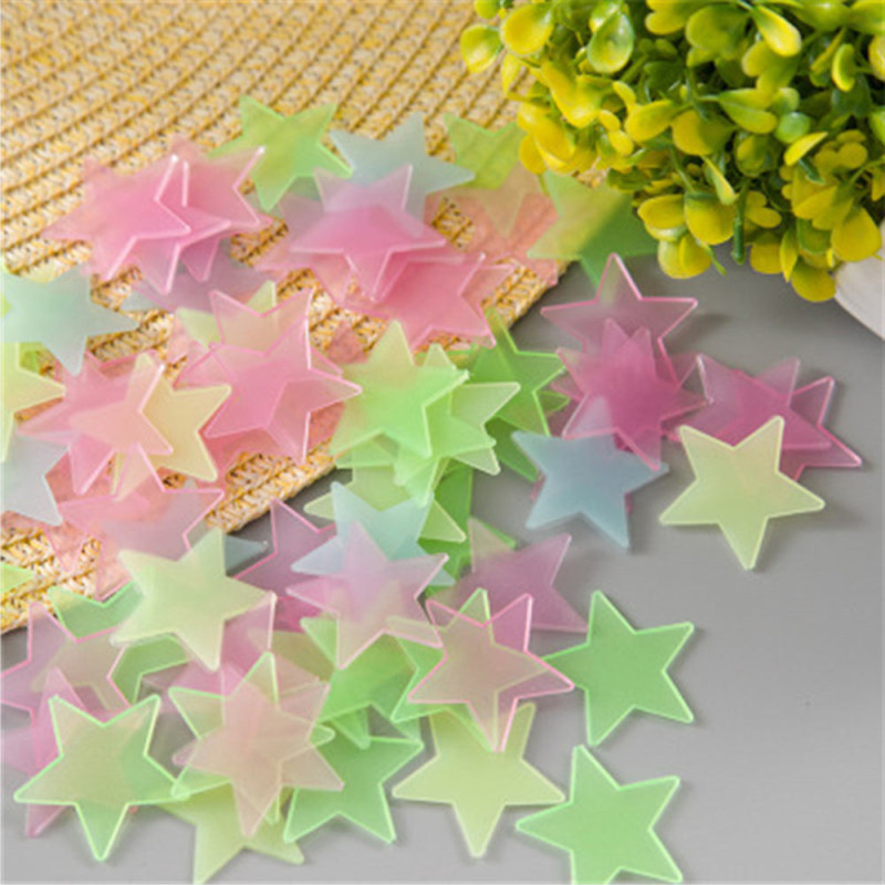 100 Ngôi Sao 3d Dạ Quang Tự Làm Trang Trí Phòng Ngủ Cho Bé