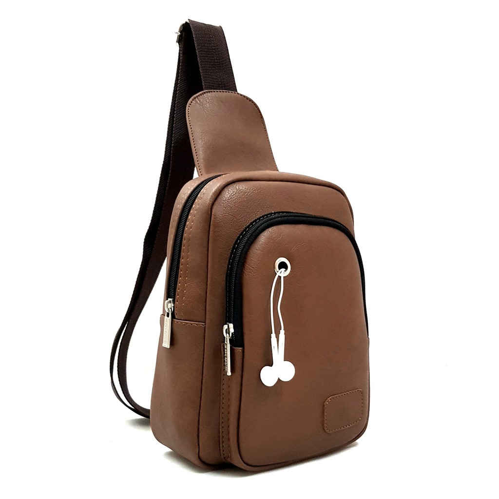 Túi đeo chéo di động da nam AVUH006(Mẫu trơn)