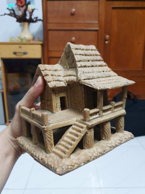 NHÀ TRANG TRÍ HỒ CÁ NON BỘ 14x11x14cm