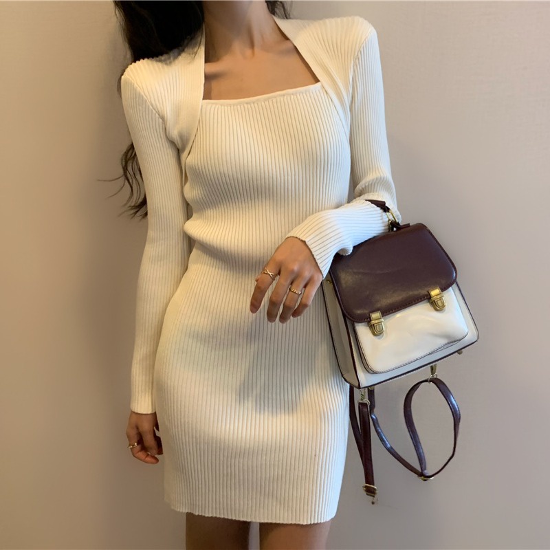 Đầm Dệt Kim Dáng Ngắn Kiểu Hàn Quốc Thời Trang Quyến Rũ Cho Nữ