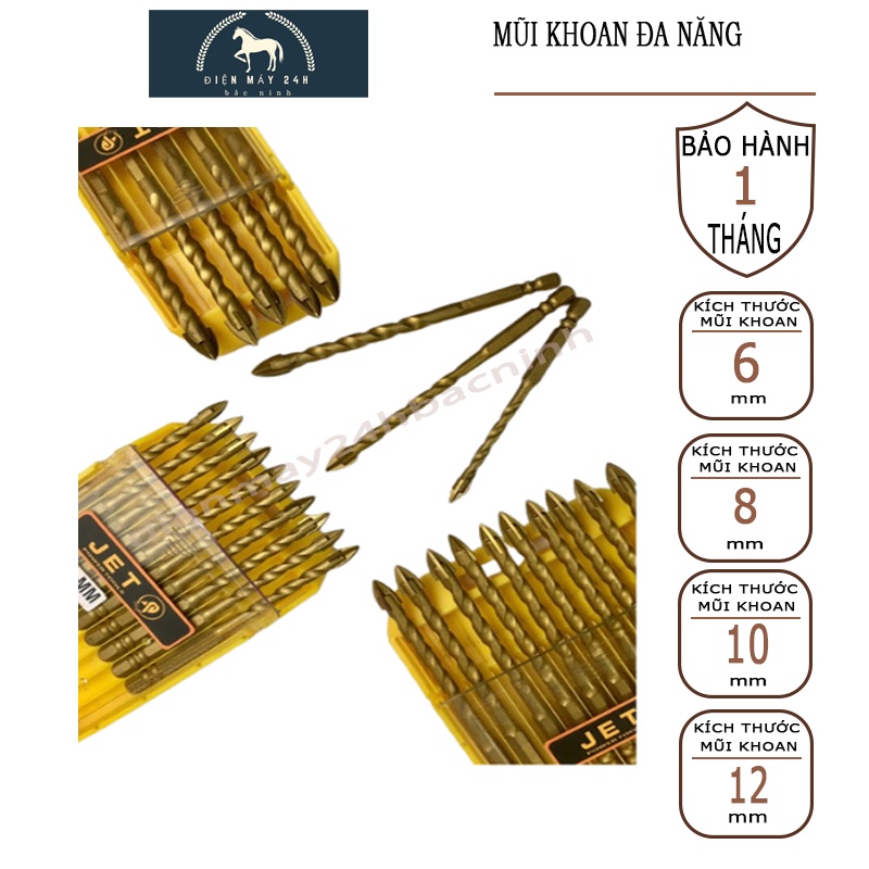 Mũi khoan đa năng chân lục giác, khoan gạch men, gạch đá hoa cương, khoan kính, phụ kiện Mũi Khoan giá cực rẻ