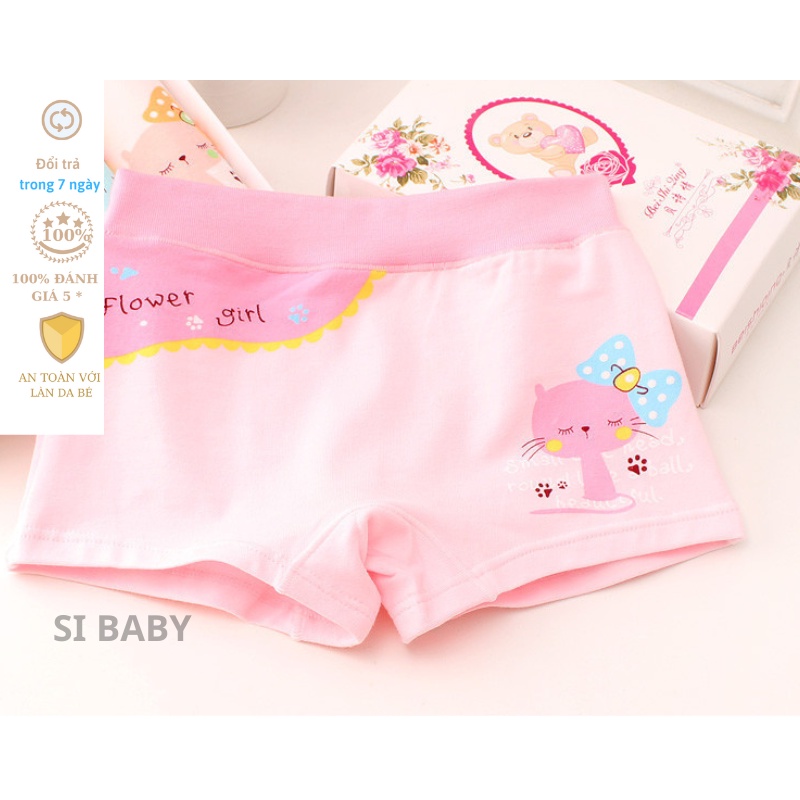 Combo 5 Quần Chip đùi bé gái mèo nơ dễ thương - hàng cao cấp nhập quảng châu dành cho bé từ 10kg đến 40k