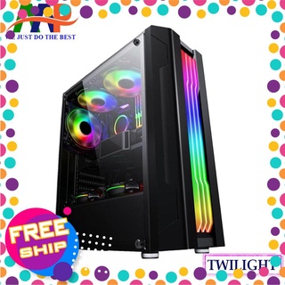 Case aap twilight gaming (mặt trước có sẵn dãy led rgb + mặt hông kính cường lực) [hh3g company]