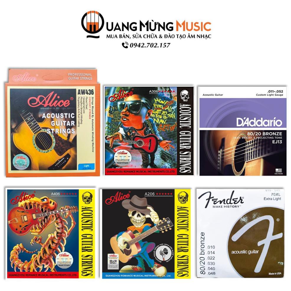 Dây Đàn Guitar Acoustic - Daddario - Alice  - Fender