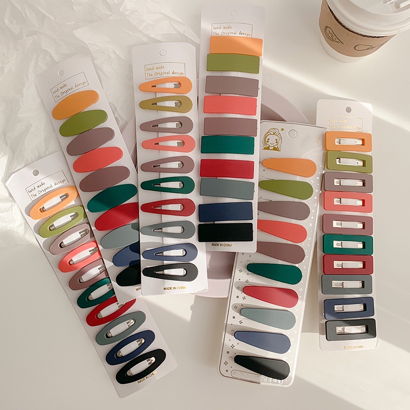 Set 10 Kẹp Tóc Nhiều Màu Sắc Xinh Xắn Cho Bé Gái