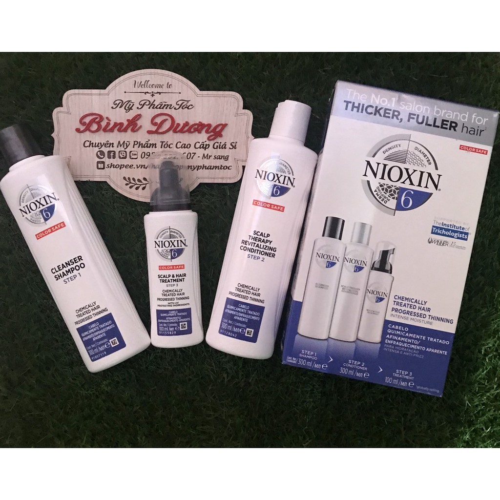 Bộ KIT dầu gội xả và tinh dầu Nioxin chống rụng tóc System 6 300ml/300ml/100ml 2019