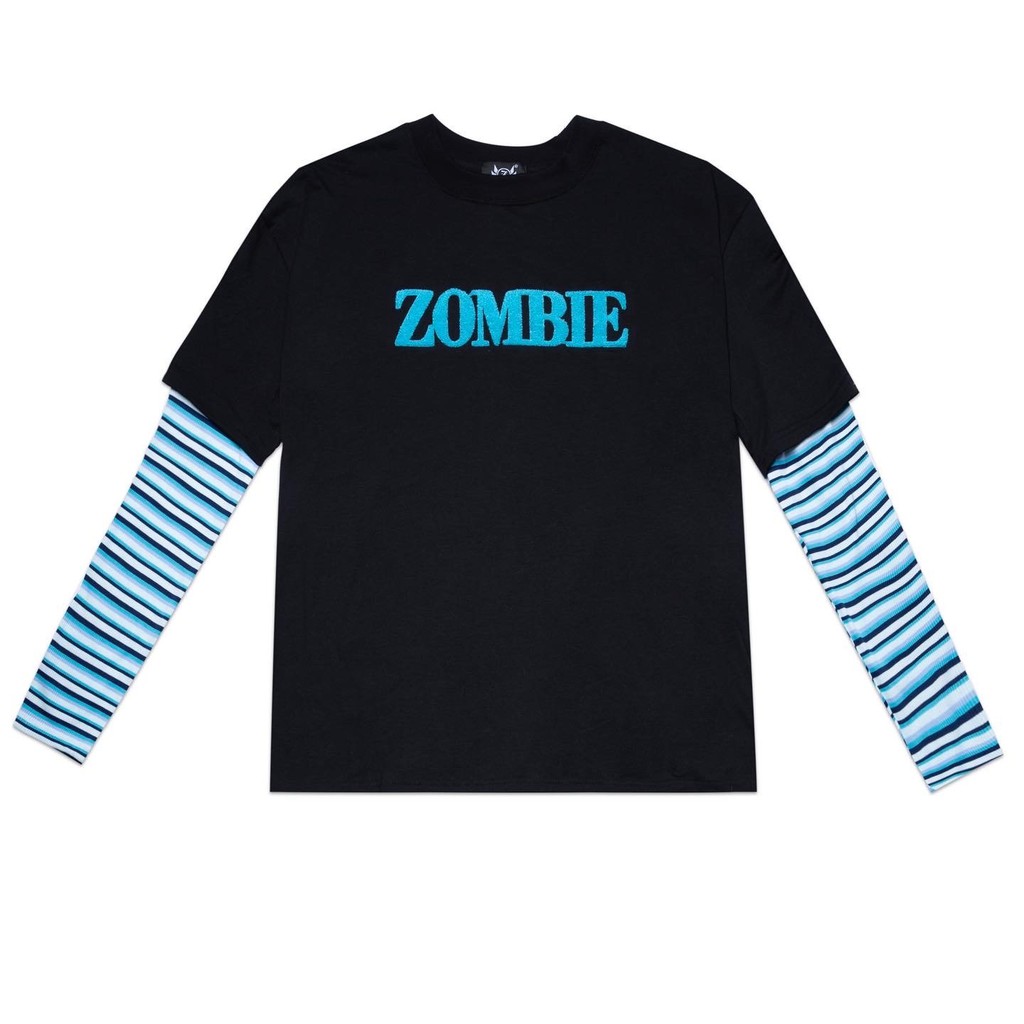 Áo ZOMBIE® Blue Stripes Sweater - Black