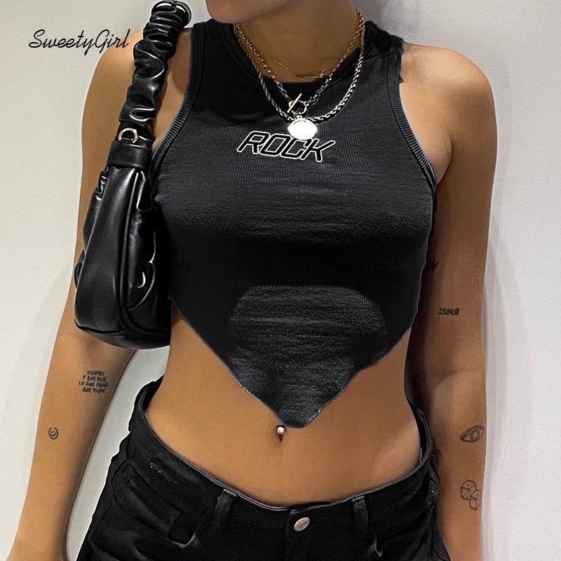 Áo Tank Top Thể Thao Cổ Tròn In Chữ Thời Trang Dành Cho Nữ