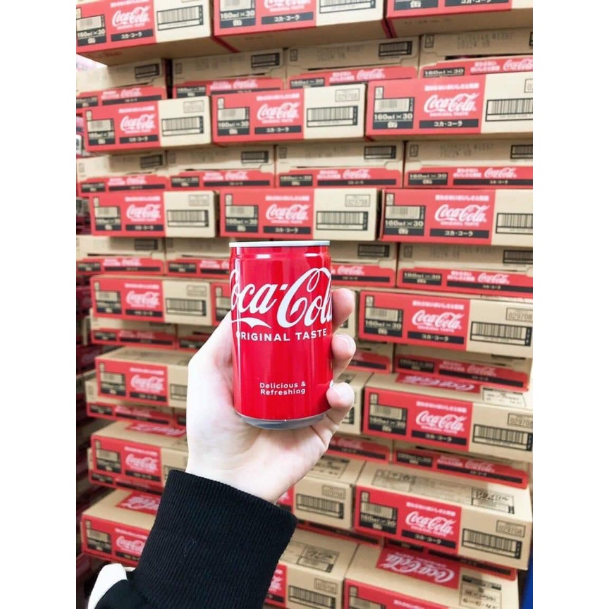 Coca Mini Nhật Lon 160ml [DATE MỚI] thùng 30 lon