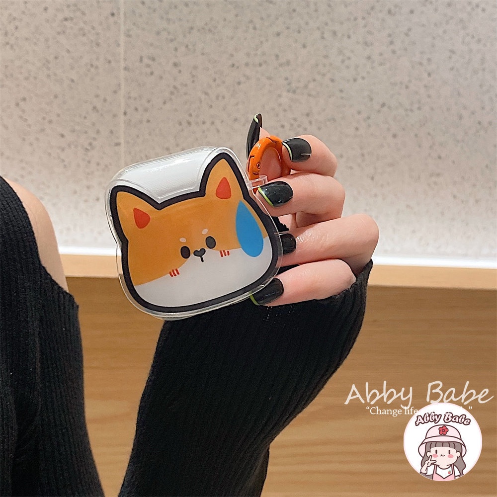 Vỏ Bảo Vệ Hộp Sạc Tai nghe không dây Airpods 1 / 2 / pro Bằng TPU Mềm Trong Suốt Hình Chú Thỏ corgi Dễ Thương