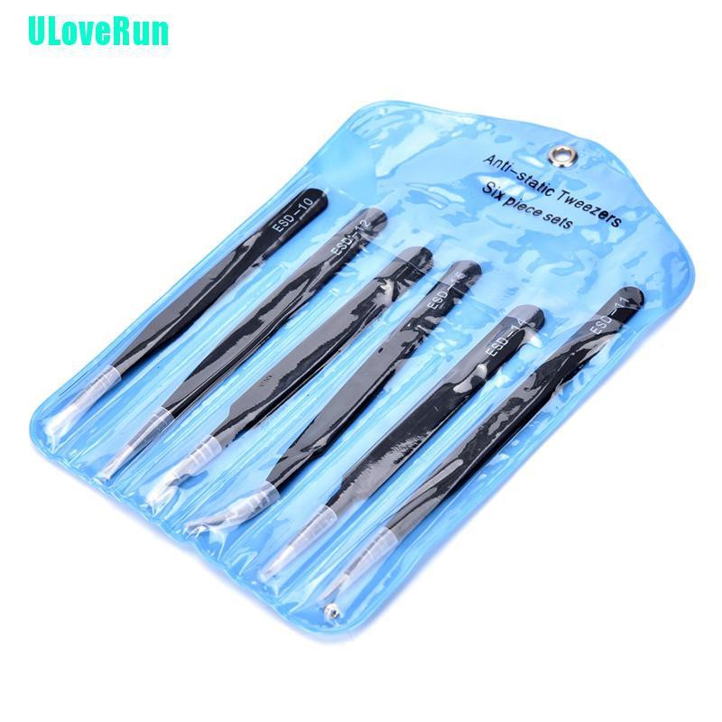 Set 6 Nhíp Inox Chống Tĩnh Điện An Toàn Tiện Dụng