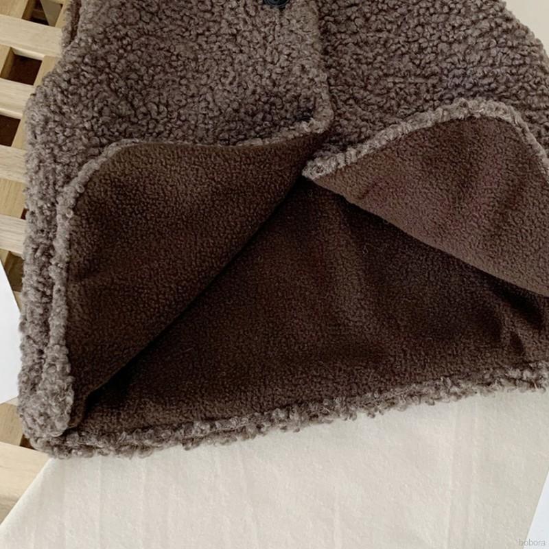 Áo Khoác Len Sát Nách Dày Dặn Phong Cách Hàn Quốc Cho Bé Gái 2-7 Tuổi