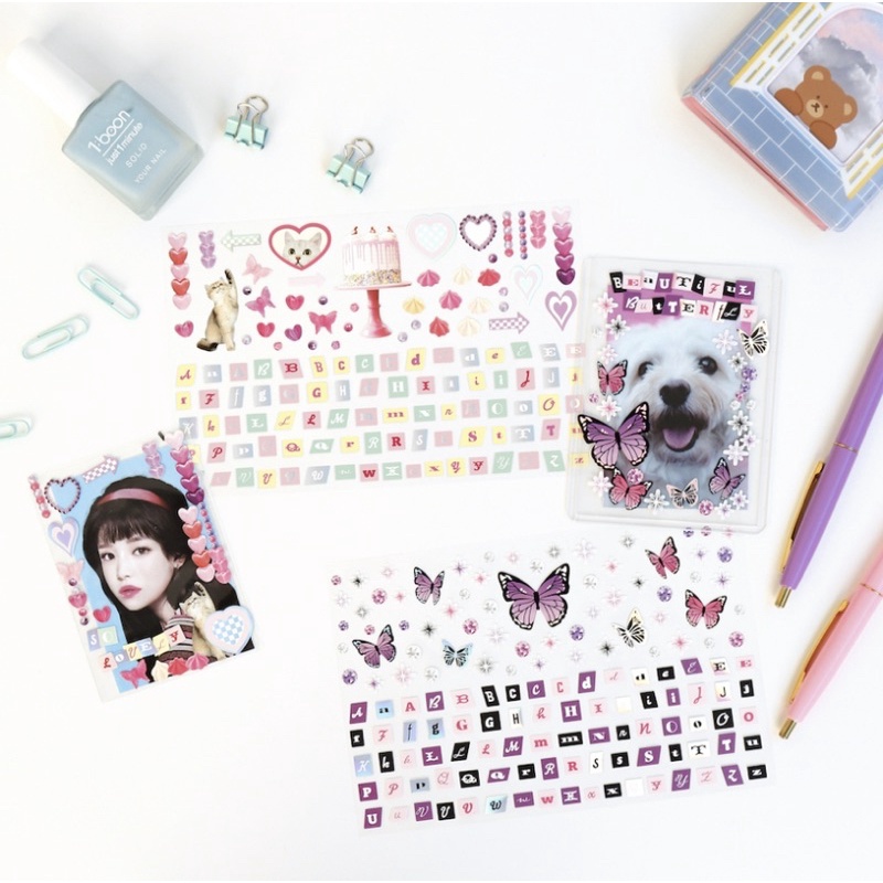 HOLOGRAM STICKERS TRANG TRÍ - DAISO HÀN QUỐC