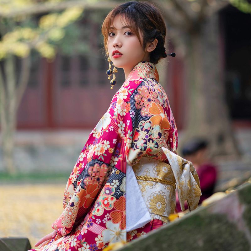 (Có sẵn) Trang Phục Kimono Truyền Thống Nhật Bản Yukata Nữ Nhật Bản