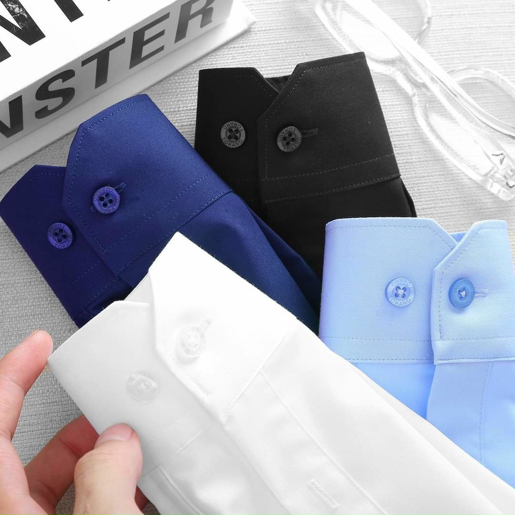 Áo Sơ Mi Nam Vải Trơn Dài Tay Hàn Quốc Chống Nhăn Chống Xù | BigBuy360 - bigbuy360.vn